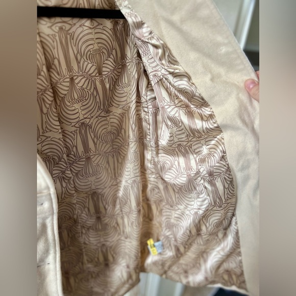 Anthropologie Tulle Wool Blend Cream Peacoat, Size XS - Picture 11 of 13